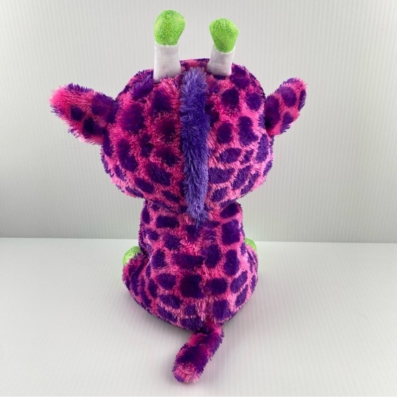 Beanie Boo Gilbert Giraffe 10 inch Plush 2017 Pink Purple Large - Picture 3 of 10